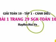 Giải bài 1 trang 29 Toán 10 tập 1 SGK Cánh Diều: Hệ bất phương trình bậc nhất hai ẩn